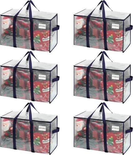 Vista 42 de VENO - Paquete de mudanzas, cajas de almacenamiento para embalaje universitario con tapas alternativas, para dormitorio, extragrande, asas