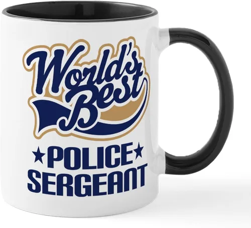 Vista 85 de CafePress Taza de café de cerámica de 11 oz (11.0 fl oz) de Police Mom