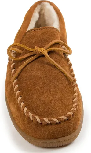 Vista 2 de Minnetonka - Pantuflas con suela rígida y forro de pelo para hombre