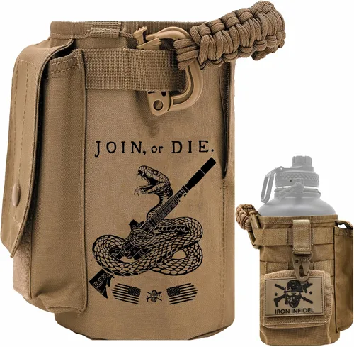 Vista 16 de Iron InfideI Battle Bottle Sleeve - Funda para botella de 64 oz y 32 oz, solo para botella de agua de acero de medio galón de 1L Cubierta