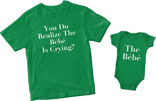 Vista 2 de You Do Realize The Bebe is Crying The Bebe - Camisetas familiares a juego con parodia de programa de televisión