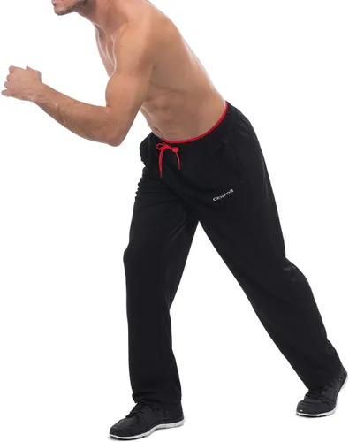 Vista 4 de CENFOR - Pantalones de deporte para hombre con bolsillos con parte inferior abierta, pantalones de entrenamiento para atletismo, trotar, entrenar