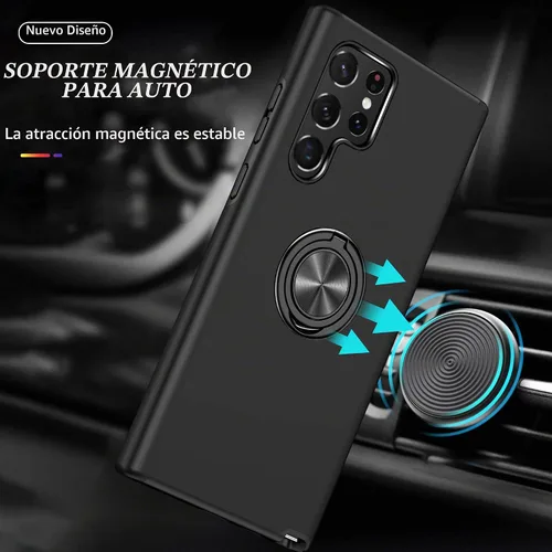 Vista 6 de Funda para Samsung Galaxy S22 Ultra, S22 Ultra con protector de pantalla de TPU flexible autorreparable [2 unidades], funda invisible de grado YX