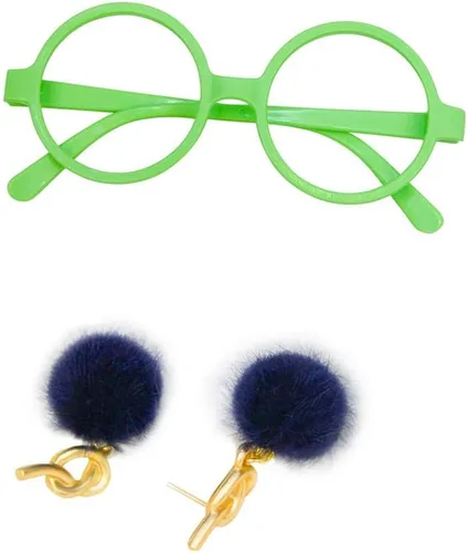 Vista 2 de Vestido de disfraz para niñas cosplay Isabela Madrigal princesa disfraz de Halloween con lentes y aretes