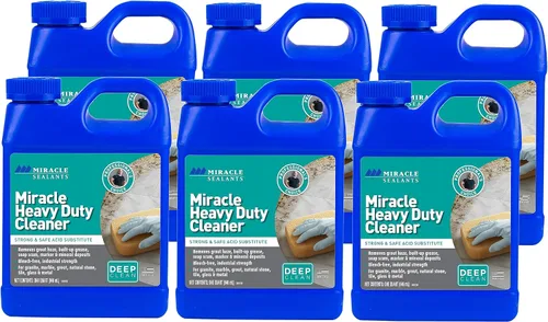 Vista 12 de Miracle Sealants Limpiador Miracle para Piedra y Azulejo de Alta Resistencia, No Ácido, Limpiador de Azulejos y Piedra y Removedor de Vaho, 1 Cuadro