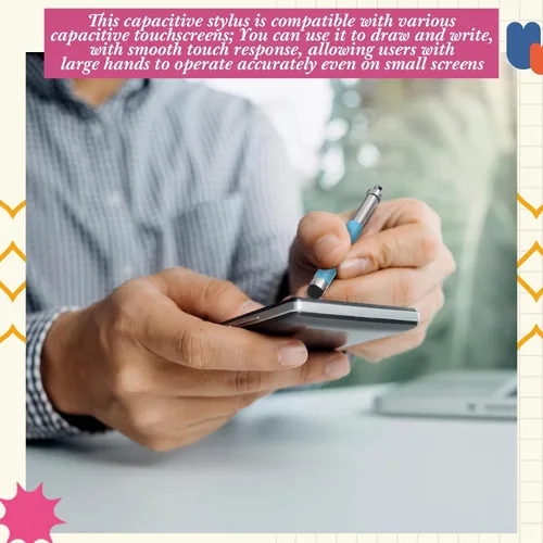 Vista 6 de Relaxweex 20 mini lápices capacitivos y resistentes para pantalla táctil, lápiz capacitivo retráctil para todos los teléfonos inteligentes