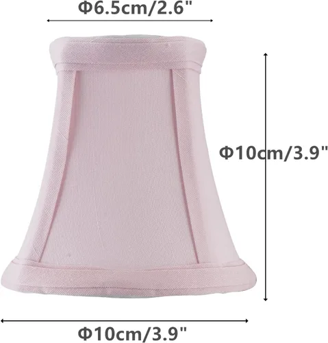 Vista 3 de EFINEHOME Mini lámpara con clip para bombillas de candelabro, pantalla de tela de barril solo para bombillas de vela, lámpara de pared, accesorios