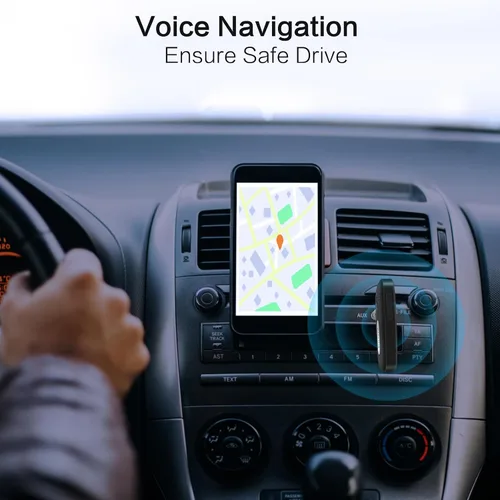 Vista 6 de SIMOLIO Receptor Bluetooth para automóvil, batería de 35 horas, control de volumen, cancelación de ruido, adaptador Bluetooth AUX Bluetooth