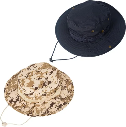 Vista 31 de Sombreros de sol para hombres y mujeres, sombrero de cubo UPF 50+, sombrero Boonie plegable, protección UV, senderismo, playa, pesca, safari