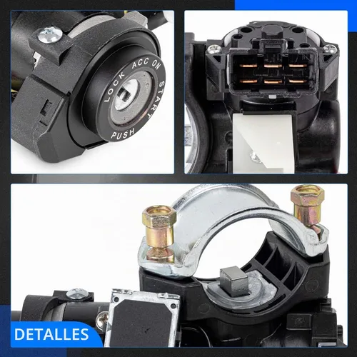 Vista 6 de Ensemble de interruptor de cerradura de encendido 81900-3SA00 con llaves compatible con Hyundai Sonata 2011-2014, cilindro de cerradura de encendido