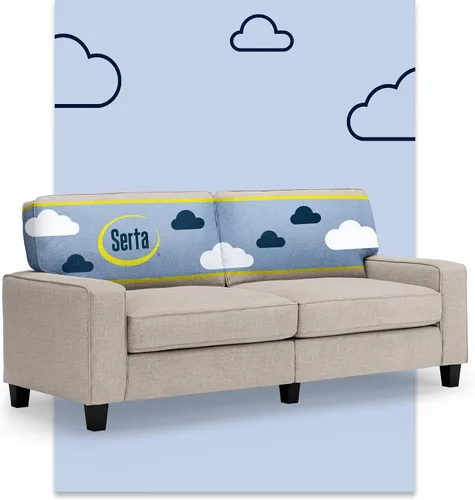 Vista 32 de Serta Palisades Sofás Tapizados para Sala, Sofá de Diseño Moderno, Tela, Beige