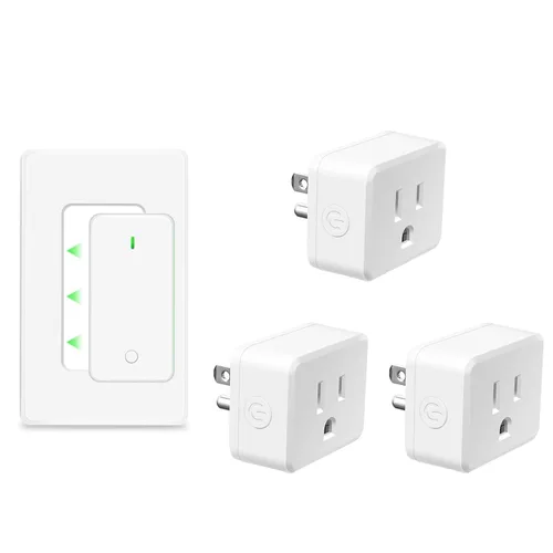 Vista 143 de NineLeaf - Enchufe de salida de control remoto, interruptor de luz de encendido y apagado inalámbrico desmontable 500FT Light Plug Decorator