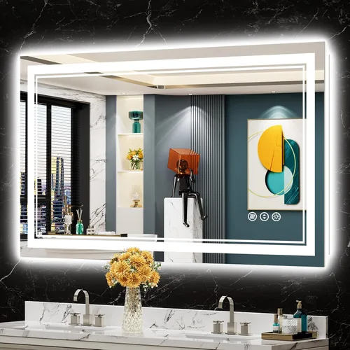 Vista 24 de 24x32 LED Bathroom Mirror, Backlit & Front Lit Lighted Mirror Retroiluminado+luz frontal