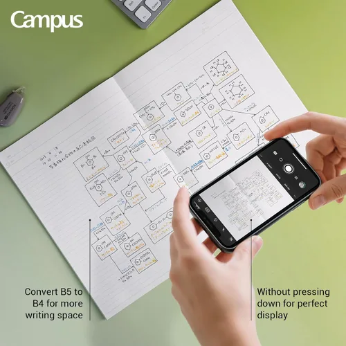 Vista 7 de KOKUYO Cuadernos de composición, paquete de 5 cuadernos Campus Semi-B5 Comp con punto A a rayas de 0.276 in, 30 hojas, cuaderno rayado escolar