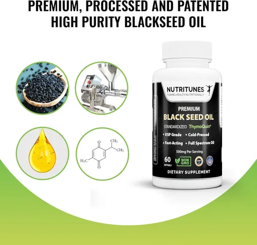 Vista 9 de Aceite de Semilla Negra ThymoQuin - 60 Cápsulas Blandas