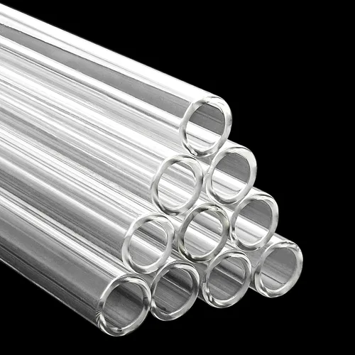 Vista 4 de 10 tubos de vidrio borosilicato transparente de 4 pulgadas