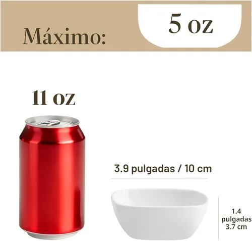 Vista 3 de MALACASA Juego de cuencos para salsas de porcelana de 5 oz, paquete de 12 ramekins pequeños, platos para salsas, ramekins pequeños apilables