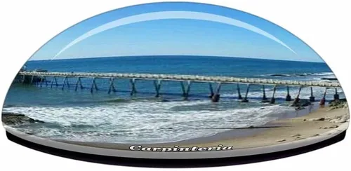 Vista 3 de Carpinteria State Beach California USA Imán para nevera regalo de viaje Colección de recuerdos de cristal 3D