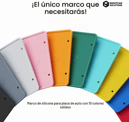 Vista 8 de Rightcar Solutions Marco de matrícula de silicona El marco original de matrícula de automóvil de silicona de grado premium A prueba de óxido, a