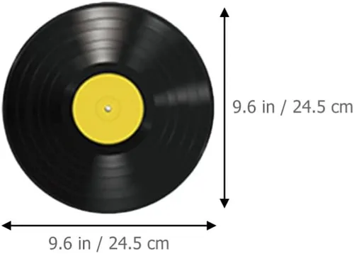 Vista 7 de 16 discos de vinilo para decoración de discos de vinilo, recortes de plástico, calcomanías falsas de plástico, decoración de fiesta temática