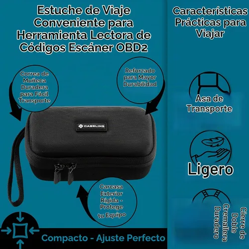 Vista 3 de Estuche rígido Caseling - Estuche de 16.5 cm de EVA multiusos para aparatos electrónicos de viaje - se ajusta al lector de códigos de Autel AutoLink