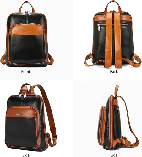 Vista 5 de BOSTANTEN Cartera de cuero genuino casual de la universidad bolsas de viaje para las mujeres y carteras de cuero para las mujeres RFID bloqueo