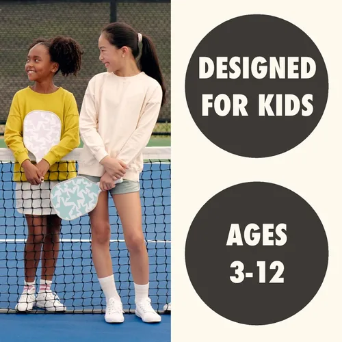 Vista 4 de Paleta de pickleball juvenil – Paleta de tamaño infantil para niños de 12 años en adelante, paleta de pickleball pequeña y ligera para niños