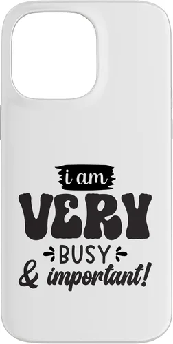 Vista 21 de Very Busy & Important Retro Groovy Text Design Case for iPhone 17