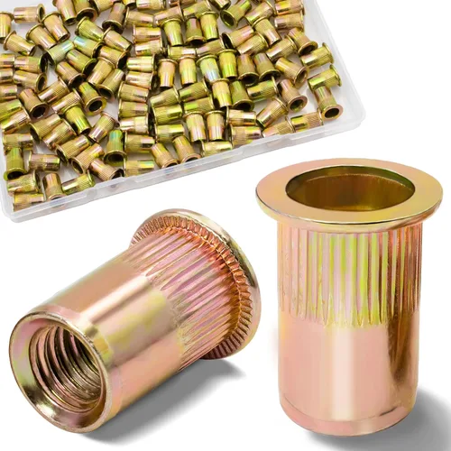 Vista 20 de Tuerca de remache UNC de 1/2 ''-13, 10 piezas de acero inoxidable 304 cabeza plana remache roscado inserto Nutsert