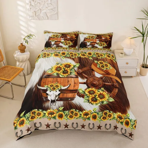 Vista 19 de Juego de funda de edredón de oso para niños, juego de ropa de cama de animales salvajes para niños, naturaleza, vida silvestre, oso, pájaro, juego