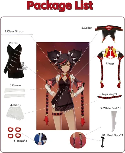 Vista 3 de NSPSTT Genshin Impact Cosplay - Disfraz de todos los personajes, juego completo, disfraz de Halloween para mujeres y hombres