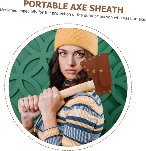 Vista 6 de Yardwe Funda para cabeza Funda portátil para camping Cubierta profesional para hacha de fácil acceso