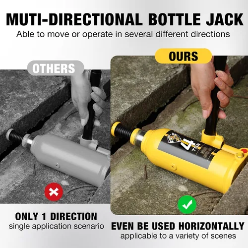 Vista 3 de YELLOW JACKET Gato hidráulico de botella soldado de 4 toneladas (8,000 lb) multidireccional con estuche de transporte para coche, SUV, reparación