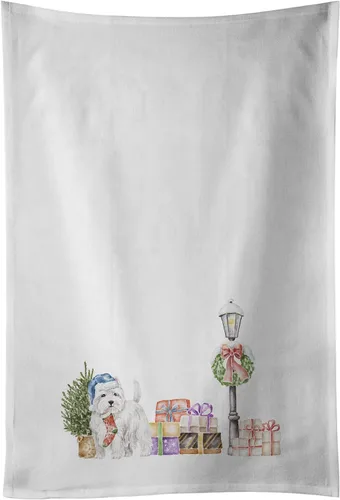 Vista 37 de Caroline's Treasures CK8100WTKT - Juego de 2 toallas de cocina con diseño de bulldog francés con diseño de país de las maravillas navideñas