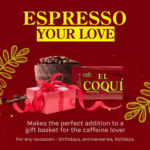 Vista 6 de El Coquí - Café expreso molido tostado oscuro, rico y molido, auténtico café de estilo puertorriqueño, sellado al vacío, granos de espresso molidos