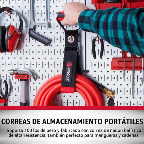 Vista 5 de VELCRO - Correa de transporte con asa, capacidad de 100 libras, tamaño mediano, color negro