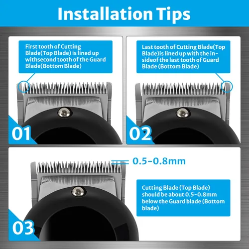 Vista 5 de Cuchilla compatible con cuchillas Wahl Clipper, 1 paquete