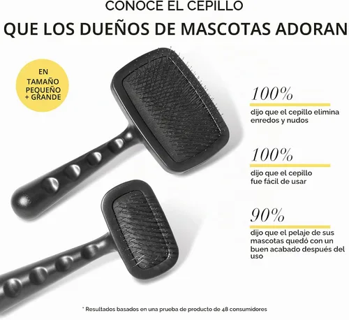 Vista 11 de Tweezerman Slicker Brush - Cepillo de aseo para mascotas con cerdas recubiertas