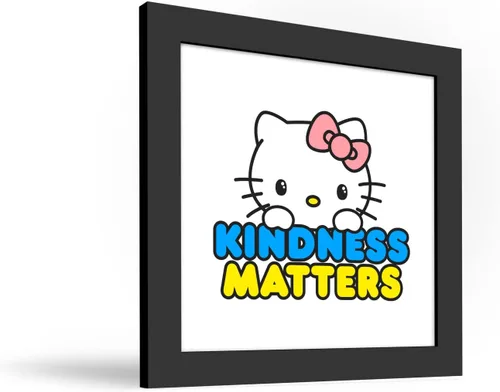 Vista 2 de Trends International Gallery Pops - Póster de pared de Hello Kitty Kindness Matters, 12 x 12 pulgadas, versión de marco negro