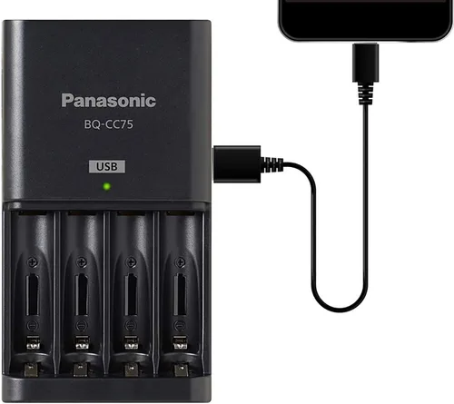 Vista 4 de Panasonic Eneloop pro - Batería recargable con cargador avanzado (4 pilas AAA, 950 mAh)