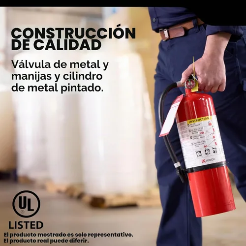 Vista 3 de Kidde Extintor de fuego de grado comercial para oficina, escuelas, recargable 1A10BC