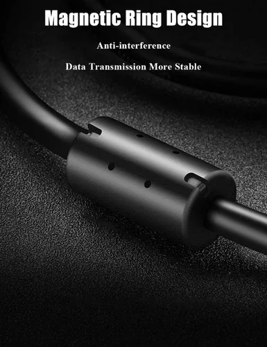 Vista 2 de Magnetic Ring Controller Charging Cable Compatible with PS4 Xbox One SX Controller - 2Pack 10ft