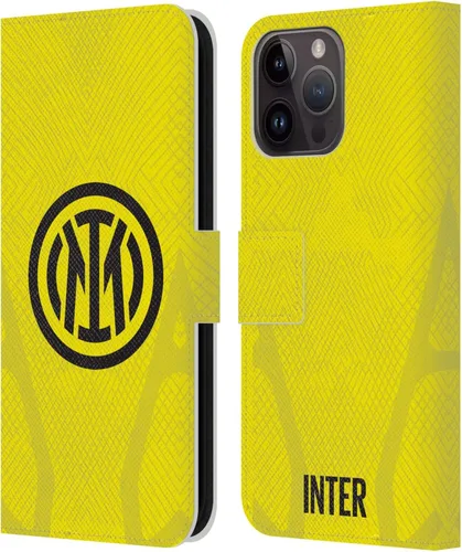 Vista 20 de Head Case Designs Officially Licensed Inter Milan Away 2025/26 Crest Kit Leather Wallet Case Compatible with Apple iPhone 11