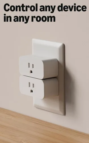 Vista 4 de Amazon Smart Plug, Compatible con Alexa, Configuración fácil y un sinfín de posibilidades (paquete de 2)