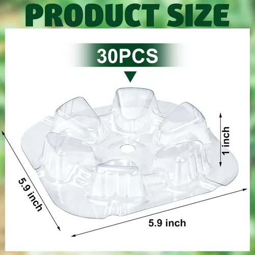 Vista 2 de 30 piezas de plástico para melón soporte de sandía transparente, soporte de melón, soporte de melón, soporte de melón, estante de protección