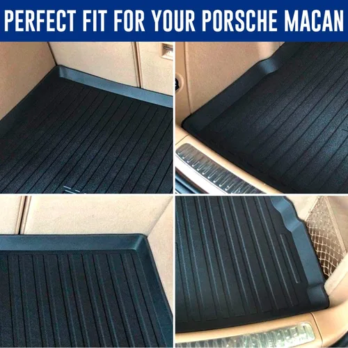 Vista 3 de Forro de carga prémium Porsche MACAN 2015-2025 – 100% de protección, alfombrilla de maletero de automóvil de ajuste personalizado, alfombrilla