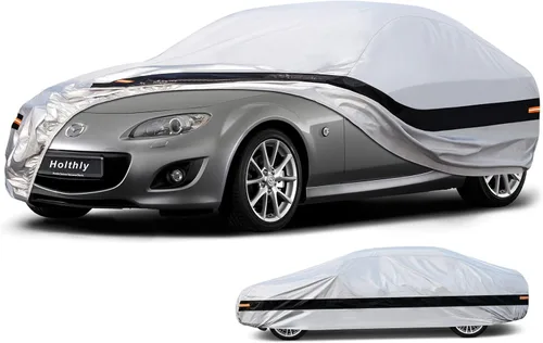 Vista 21 de Funda para Automóvil de 10 Capas Impermeable para Todo Clima para Coupé Hatchback, 100% Impermeable Fundas para Automóvil de Exterior Ajuste
