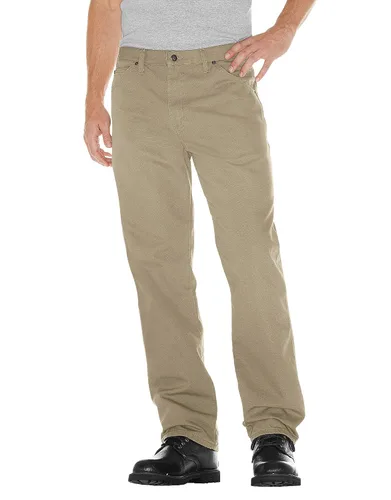 Vista 18 de Dickies Jeans de carpintero para hombre, ajuste relajado, pierna recta, Negro, 30 x 30