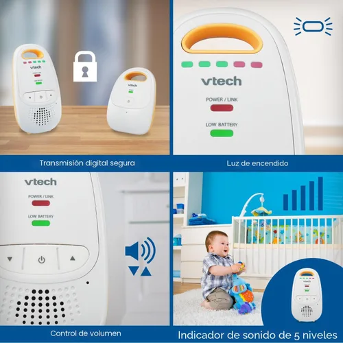Vista 5 de Monitor digital para bebés VTech Safe & Sound, Monitor con una unidad para padres
