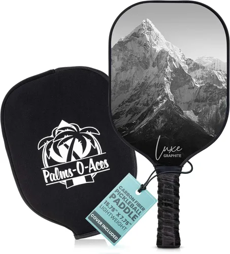 Vista 13 de Palms-O-Aces Carbon Fiber Pickleball Paddle – USAPA Approved 16mm T700 Graphite Paddle with Textured Spin Surface Lightweight Carbon Fiber